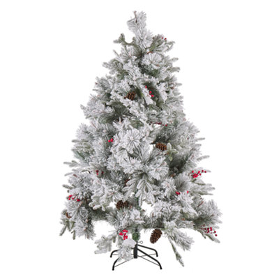 Beliani Artificial Snowy Christmas Tree Masala 180 Cm White from B&Q
