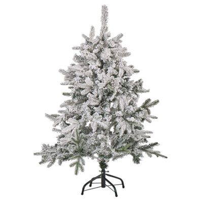 Beliani Artificial Snowy Christmas Tree Tomichi 120 Cm White from B&Q