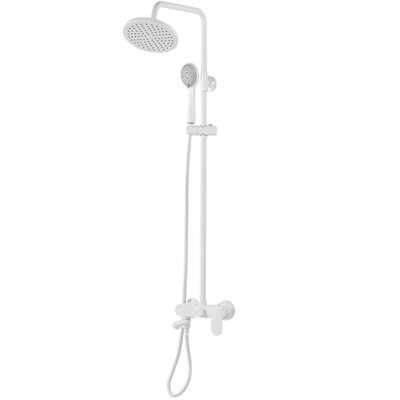 Beliani Mixer Shower Set In White Gurara from B&Q