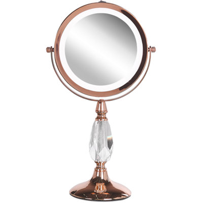 Beliani Makeup Mirror Led Maury Rose Gold from B&Q