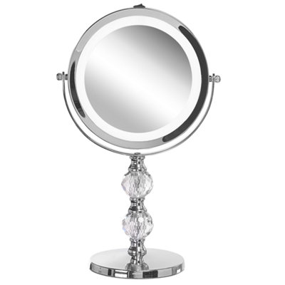 Beliani Makeup Mirror Led Claira Silver from B&Q