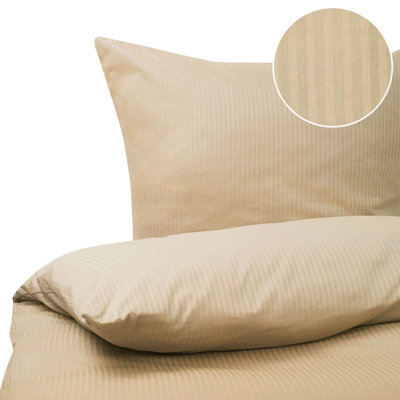 Beliani Duvet Cover Set Avondale Sateen Cotton 155 X 220 Cm Beige from B&Q