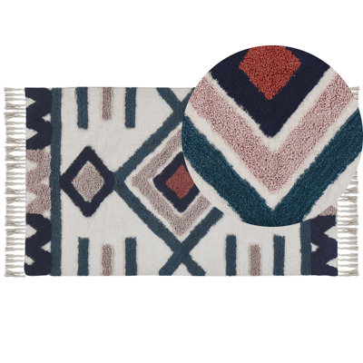 B&Q -  Rug Kozlu Multicolour 80 X 150 Cm Cotton