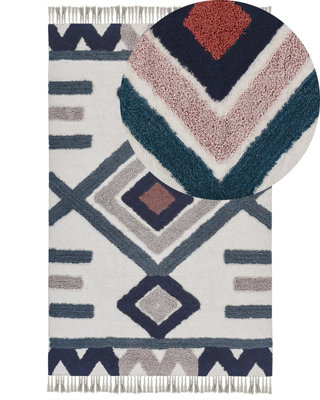 B&Q -  Rug Kozlu Multicolour 140 X 200 Cm Cotton