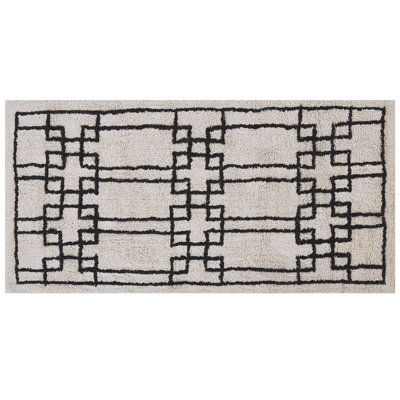 B&Q -  Rug Turhal Beige 80 X 150 Cm Cotton