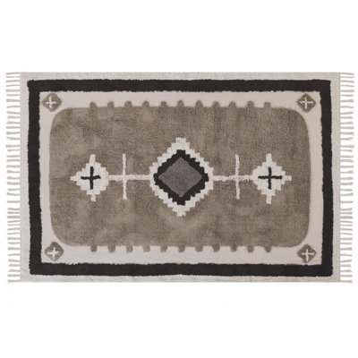 B&Q -  Rug Geyve Beige 140 X 200 Cm Cotton
