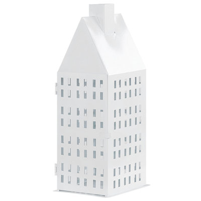 Beliani Lantern Dolok Metal 40 Cm White from B&Q