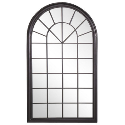 B&Q -  Wall Mirror Trevol 77 Cm 130 Cm Metal Black