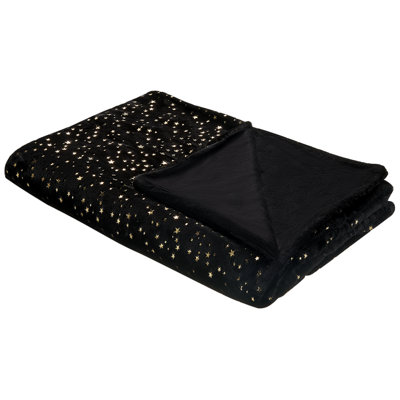 Beliani Blanket Alazeya 150 X 200 Cm Black from B&Q