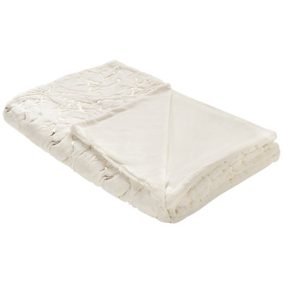Beliani Blanket Godavari 150 X 200 Cm Light Beige from B&Q