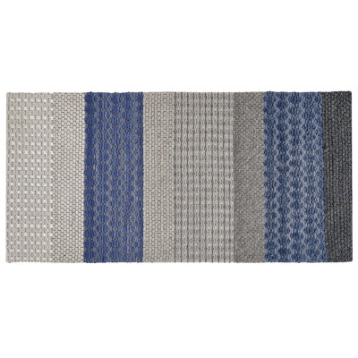 B&Q -  Rug Akkaya Blue 80 X 150 Cm Wool