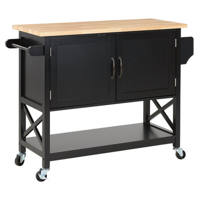 B&Q -   Kitchen Trolley Mele Black