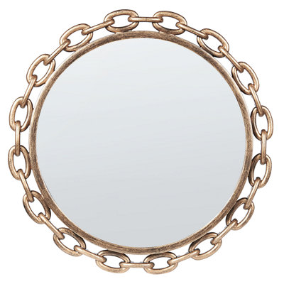 B&Q -  Wall Mirror Yebra 46 Cm 46 Cm Gold