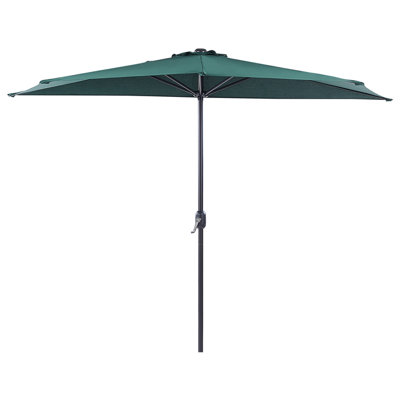 Beliani Half-Round Parasol 270 Cm Galati Green from B&Q