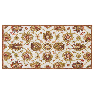 B&Q -  Rug Ezine Beige 80 X 150 Cm Wool