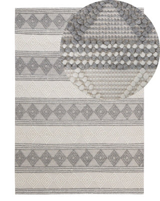 B&Q -  Rug Bozova Light Beige 140 X 200 Cm Wool