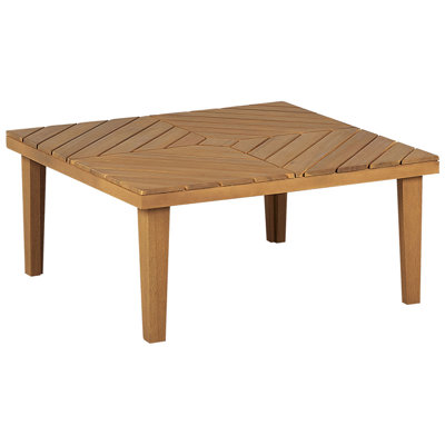B&Q -  Garden Coffee Table Baratti 70 Cm 70 Cm Acacia Wood Brown
