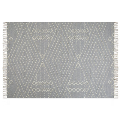 B&Q -  Rug Khenifra Light Grey 140 X 200 Cm Cotton