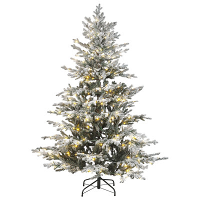 Beliani Artificial Snowy Christmas Tree Led Brisco 180 Cm White from B&Q