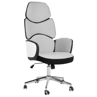 Beliani Office Chair Splendid Light Grey