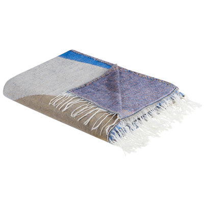Beliani Blanket Yaladi Fabric 130 X 170 Cm Multicolour from B&Q