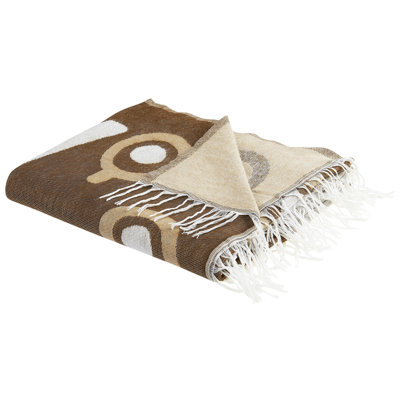 Beliani Blanket Siddha Fabric 130 X 170 Cm Brown from B&Q