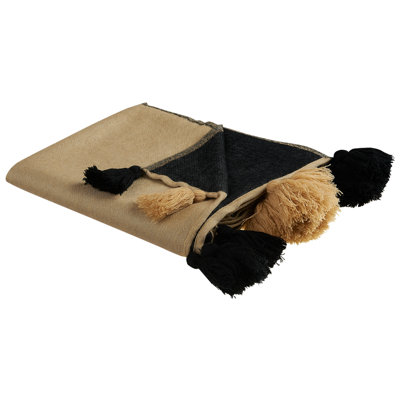 Beliani Blanket Thumki Fabric 130 X 170 Cm Beige from B&Q