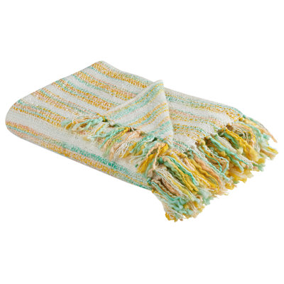 Beliani Blanket Nuwar Fabric 130 X 170 Cm Yellow from B&Q