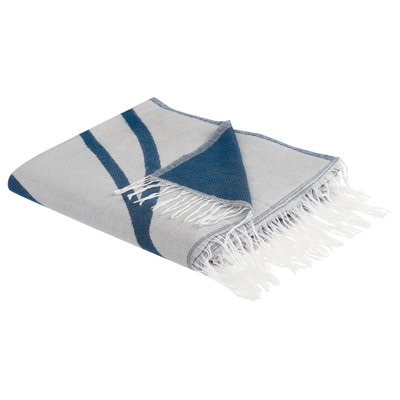 Beliani Blanket Haprek 130 X 170 Cm Blue from B&Q