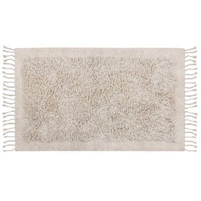B&Q -  Rug Bitlis Light Beige 80 X 150 Cm Cotton