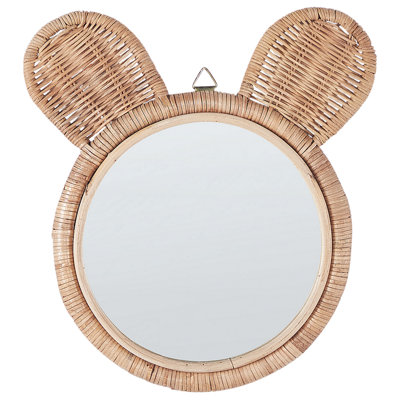 B&Q -  Wall Mirror Ashanti 30 Cm 33 Cm Rattan Natural
