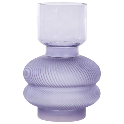 B&Q -  Flower Vase Rodia Glass 24 Cm Violet