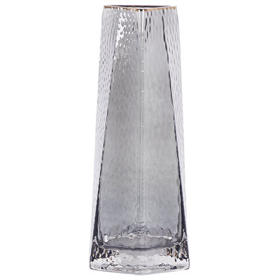 B&Q -  Flower Vase Lilaia Glass 27 Cm Grey
