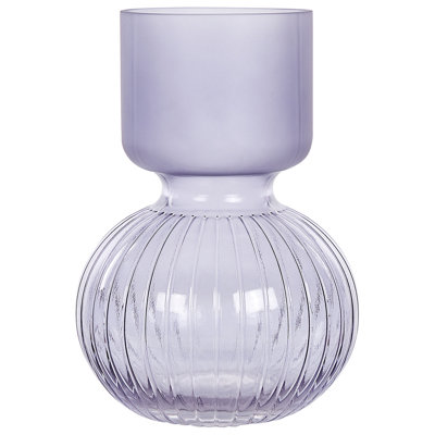 B&Q -  Flower Vase Thetidio Glass 26 Cm Violet