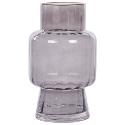 B&Q -  Flower Vase Megalo Glass 26 Cm Grey