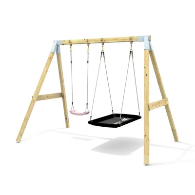 Rebo Premium Double SwingStandard And Boat Dusky Pink from B&Q