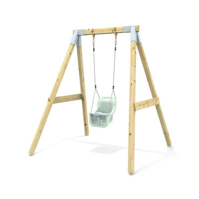 B&Q -  Premium Single Garden Swing For KidsBaby Mint Green