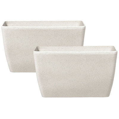 B&Q -  Set Of 2 Plant Pots Baris 74 Cm Beige