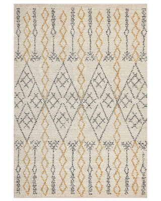 B&Q -  Rug Kadapa Beige 160 X 230 Cm Cotton
