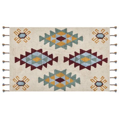 B&Q -  Rug Duzce Beige 140 X 200 Cm Cotton