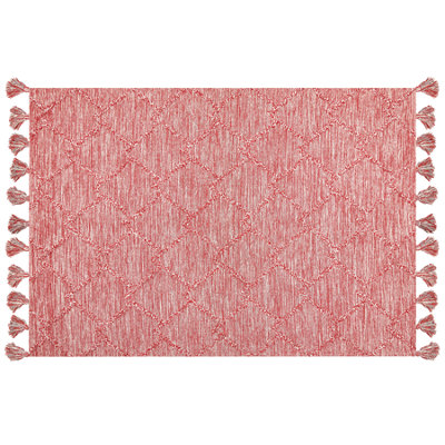 B&Q -  Rug Nigde Red 160 X 230 Cm Cotton