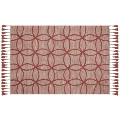 B&Q -  Rug Kirsehir Red 160 X 230 Cm Cotton