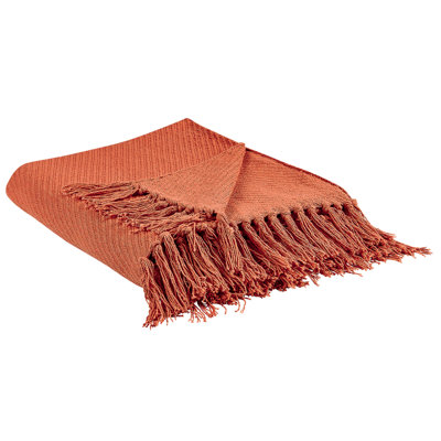 Beliani Blanket Yarsa Cotton 125 X 150 Cm Red from B&Q