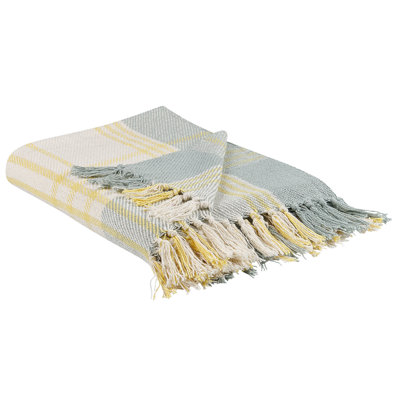 Beliani Blanket Betali Cotton 125 X 150 Cm Yellow from B&Q