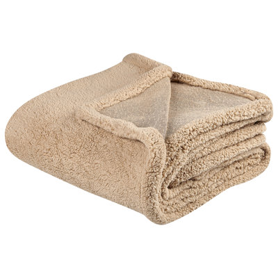 Beliani Blanket Mirge 125 X 150 Cm Sand Beige from B&Q