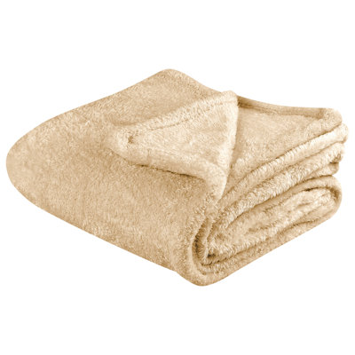 Beliani Blanket Namdu 125 X 150 Cm Sand Beige from B&Q