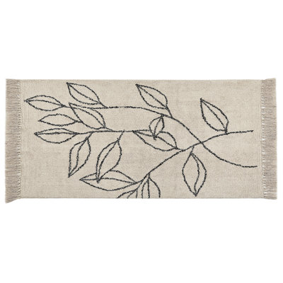 B&Q -  Rug Sazli Beige 80 X 150 Cm Cotton