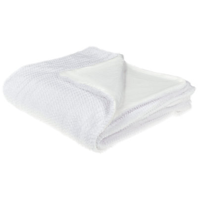 Beliani Blanket Bjas 200 X 220 Cm White from B&Q