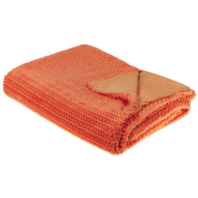 Beliani Blanket Bjas 150 X 200 Cm Orange from B&Q