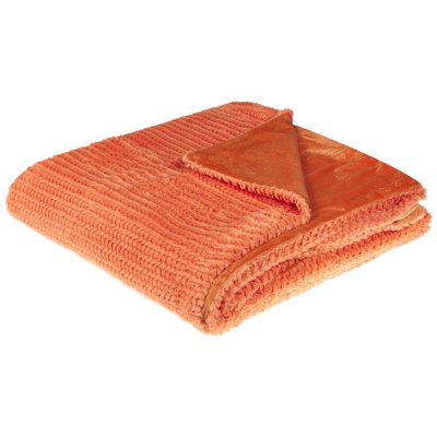 Beliani Blanket Bjas 200 X 220 Cm Orange from B&Q